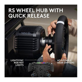 Logitech RS50 System, Wheel with 13 Buttons and 8 Nm of Torque Compatible with PS5/PS4 & PC – Black