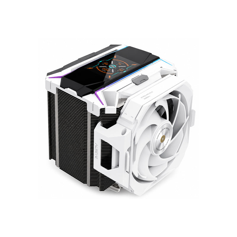 Alseye i600 Pro-B Air Fan Cooler, 300W TDP, 2.83-Inch Screen, White