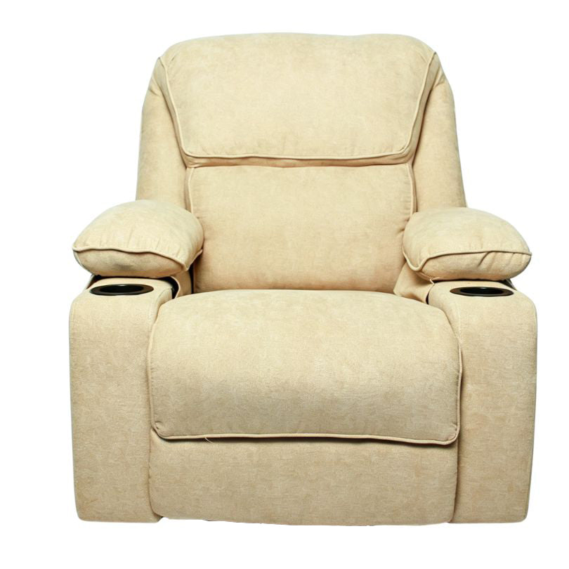 Black Bull Premium Sofa Swivel Rocker Recliner Size (H:110 W: 86 cm) – Fabric Beige (Installation Not Included)