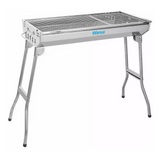 Wansa Foldable Stainless Steel Charcoal Grill, LX100262 – Silver