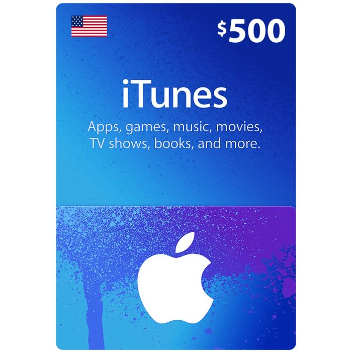 Apple iTunes Gift Card Online - 500$ US (Instant SMS Delivery)