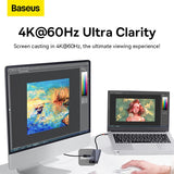 Baseus UltraJoy Series 7-Port HUB Docking Station - Space Grey