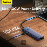 Baseus UltraJoy Series 7-Port HUB Docking Station - Space Grey