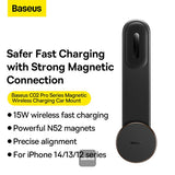 Baseus PrimeTrip C02 Pro Magnetic Wireless Charging Car Mount 15W - Cluster Black