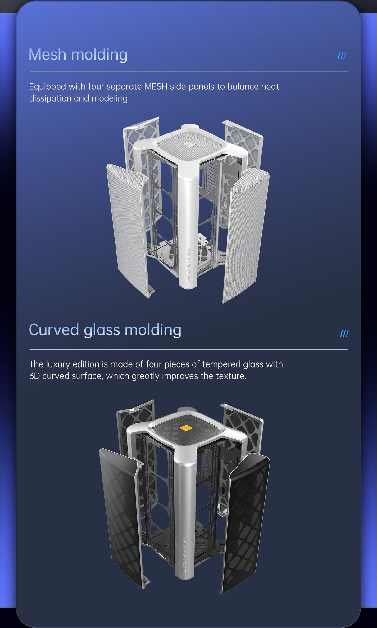 Geometric Future Model 2 Ark Mini Tower Mesh Case - Black