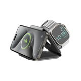 Energea BAZIC GOMAG TRIO PLUS, 3IN1 ELEVATED FOLDABLE MAGNETIC WIRELESS CHARGER 15W IPHONE/WATCH/AIRPODS - GREY