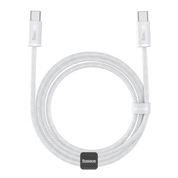 Baseus New Braided Fast Charging Cable USB-C to USB-C 100W 2m - White