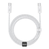 Baseus New Braided Fast Charging Cable USB-C to USB-C 100W 2m - White