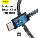 Baseus New Braided Fast Charging Cable USB-C to USB-C 100W 2m - Black
