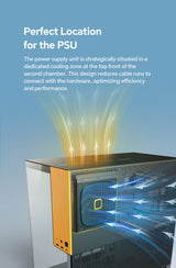 Geometric Future Model 5 Mid Tower Glass Case with 5 Fans  - Black & Yellow