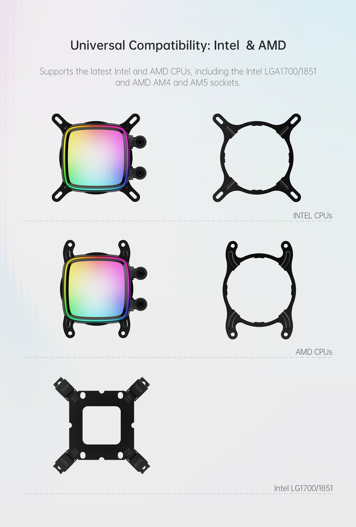 Geometric Future Eskimo Pro 42W 420mm AIO Liquid Cooler, White