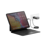 محول سفر Energea TravelGo بمنفذ واحد USB-C و USB-A بقدرة 35 واط بتقنية الشحن السريع PD - أسود معدني