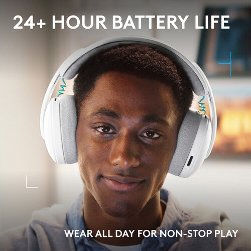 سماعة الألعاب اللاسلكية/البلوتوث لوجيتك جي 325 لايتسبيد - أبيض