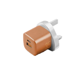 Energea Ampcharge 1-Port USB-C & 1-Port USB-A GaN 35W Wall Charger - Orange