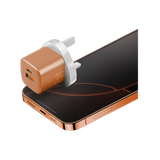 Energea Ampcharge 1-Port USB-C & 1-Port USB-A GaN 35W Wall Charger - Orange