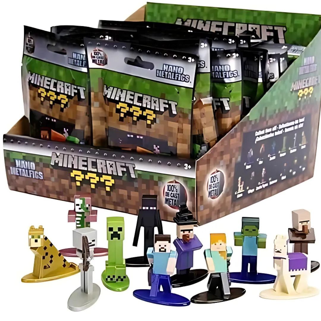 Minecraft Nano Figures Plind Pack Display ( Randomly figure Selling Per Piece )