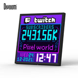 Divoom Pixoo-64 WiFi Pixel Art Cloud Display 64 X 64 LED Digital Frame For Gaming Room Decoration With App Control - Black