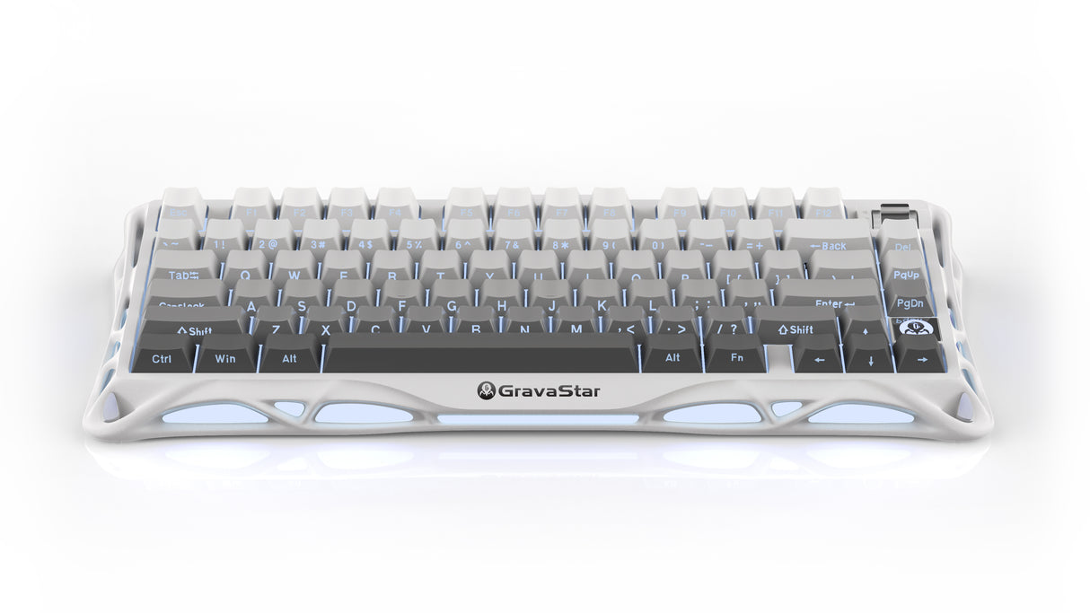 GravaStar Mercury K1 75% Wireless Mechanical Gaming Keyboard - Gradient White