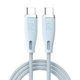 RAVPower RP-CB1037 60W C-C 1.2M USB2.0 3A Cable Light Blue - RP-CB1037LB