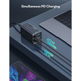 RAVPower RP-PC136 PD Pioneer 65W 4-Port Wall Charger UK black offline