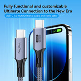 VegGieg USB4 Cable (USB C TO C 240W) Thunderbolt 4 8K 60Hz