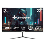شاشة ألعاب SHARX مقاس 22 بوصة، FHD، معدل تحديث 120 هرتز، 1 مللي ثانية، VA، منفذ HDMI 2.1، حامل ثابت، Free Sync، متوافق مع G-Sync، الموديل B22F120V.