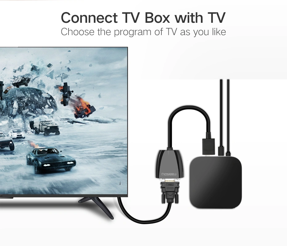 محول يو جرين اتش دي ام اي إلى في جي ايه بدون صوت (أسود) 40253-MM105