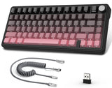 ATTACK SHARK X85 Tri-Mode 75% Gasket mounted Mechanical Keyboard - BlackBerry White Jade switch