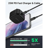 UGREEN PD 25w Fast Charger+USB CC Cable UK CD250 Black