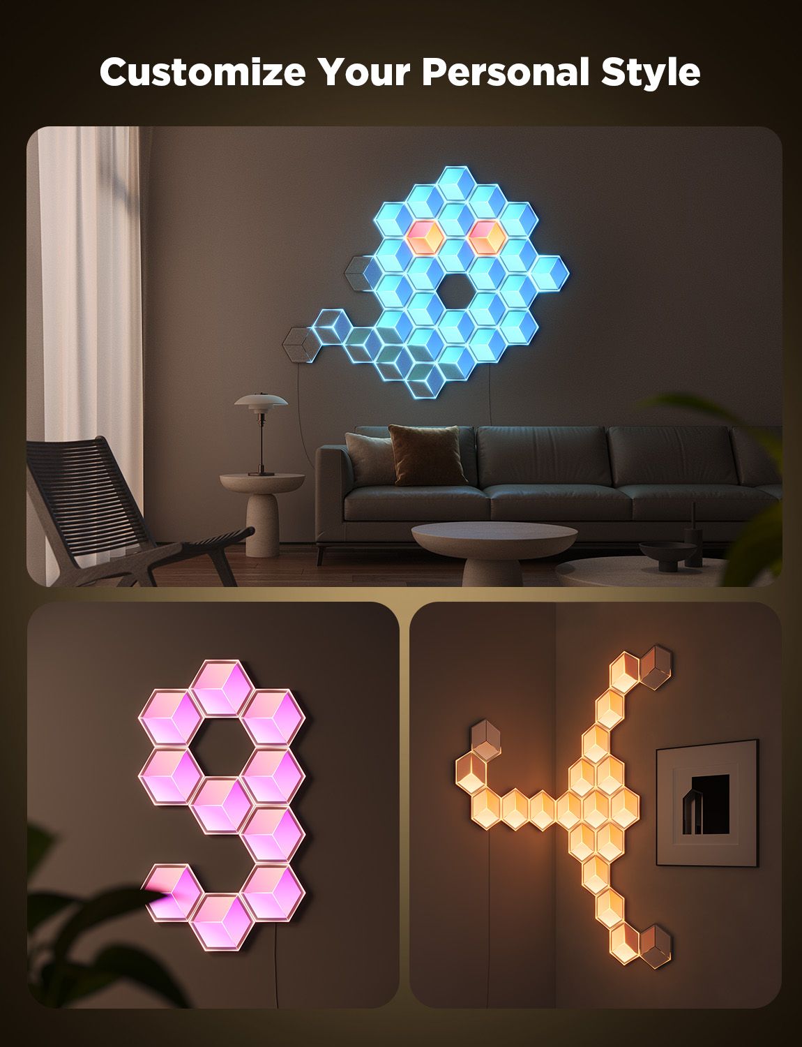 حزمة توسعة Govee Glide Hexagon Ultra – الموديل: H106A007