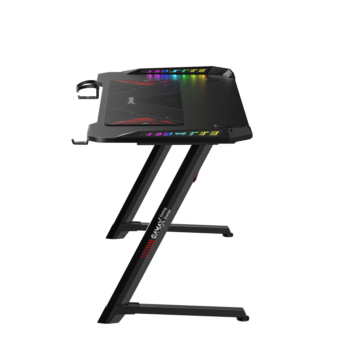 Gamax TD-03 Carbon Fiber Gaming Table 100*60*75cm with RGB Light & MousePad