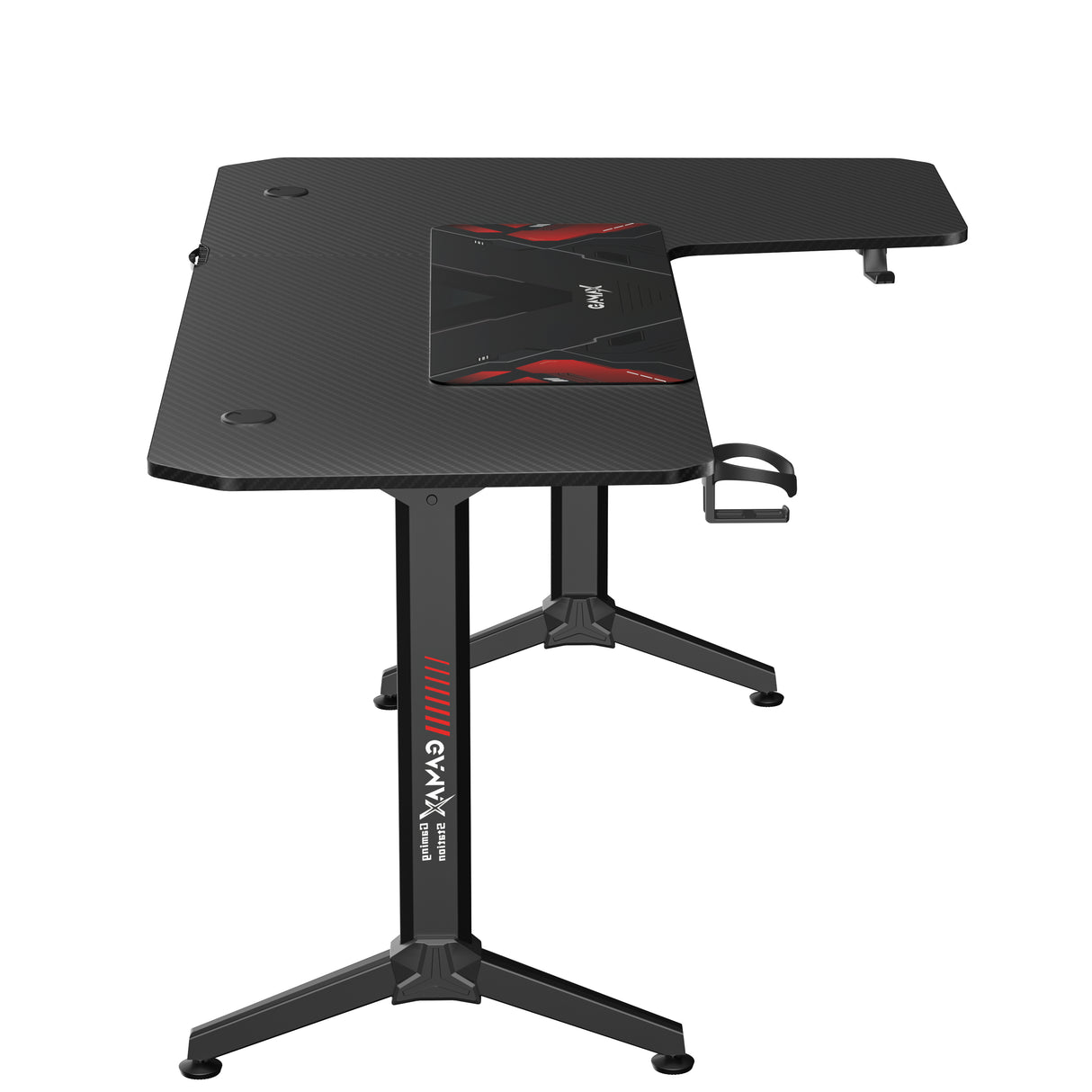 Gamax HY-R Gaming Table (L-Shaped) 160*100*75cm with Mousepad - Right