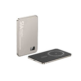 SIA MagOn Magnetic power bank metal Body PD 20W -Wireless Charging 15W5000Mah - Natural Titanium