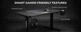Twisted Minds Paradox Adjustable Gaming Desk, 120x60 cm,with Cup Shelf, Headphone Hook & Mousepad - White (Installation Not Included)