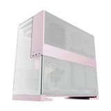Geometric Future Model 5 Mid Tower Glass Case with 5 Fans - White & Pink