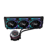Alseye W360-L-B 360mm AIO Liquid Coolers, 320W TDP low noise ARGB pump with 2.1 inch screen - Black