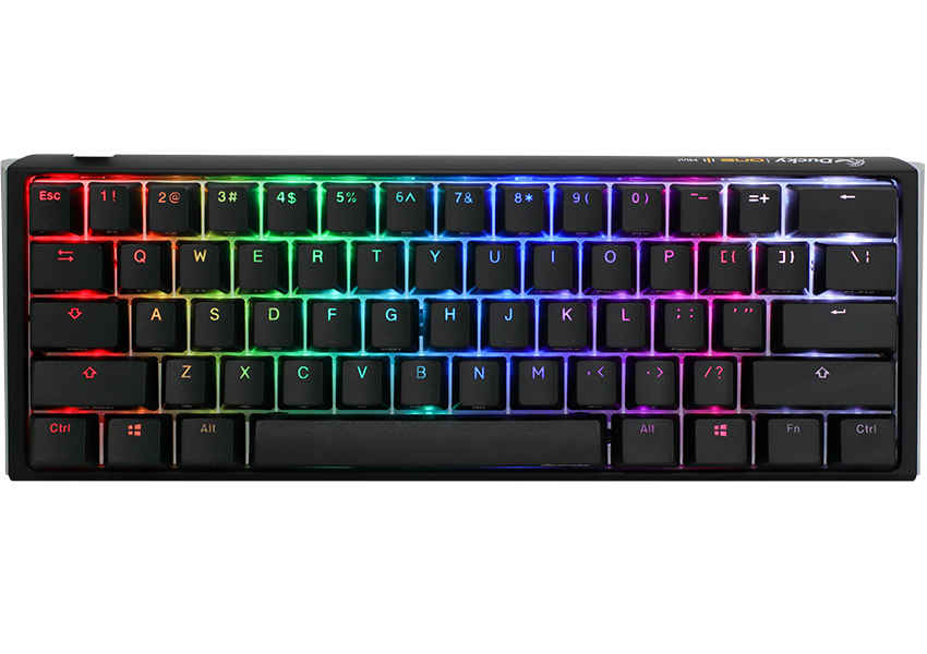 DUCKY ONE 3 MINI PBT HOT SWAP RedSwitch Cherry RGB Wired Mechanical Gaming Keyboard Arabic - Cosmic Red