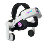 Gamax Meta Quest 3 Head Strap with 8000mAh battery , Dazzle light & Headphone - White