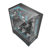 DarkFlash DY450L Pro 4 Digital Fans Case - Black