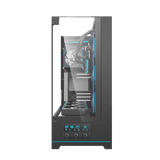DarkFlash DY450L Pro 4 Digital Fans Case - Black