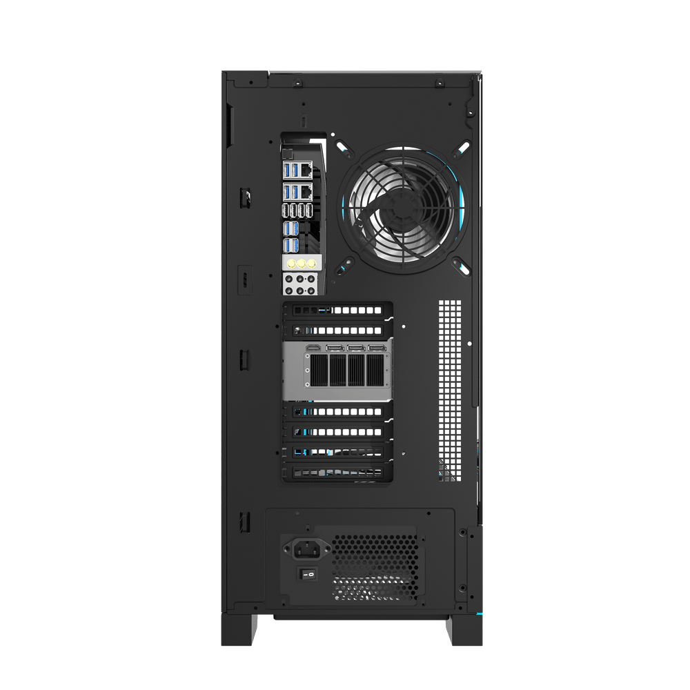 DarkFlash DY450L Pro 4 Digital Fans Case - Black