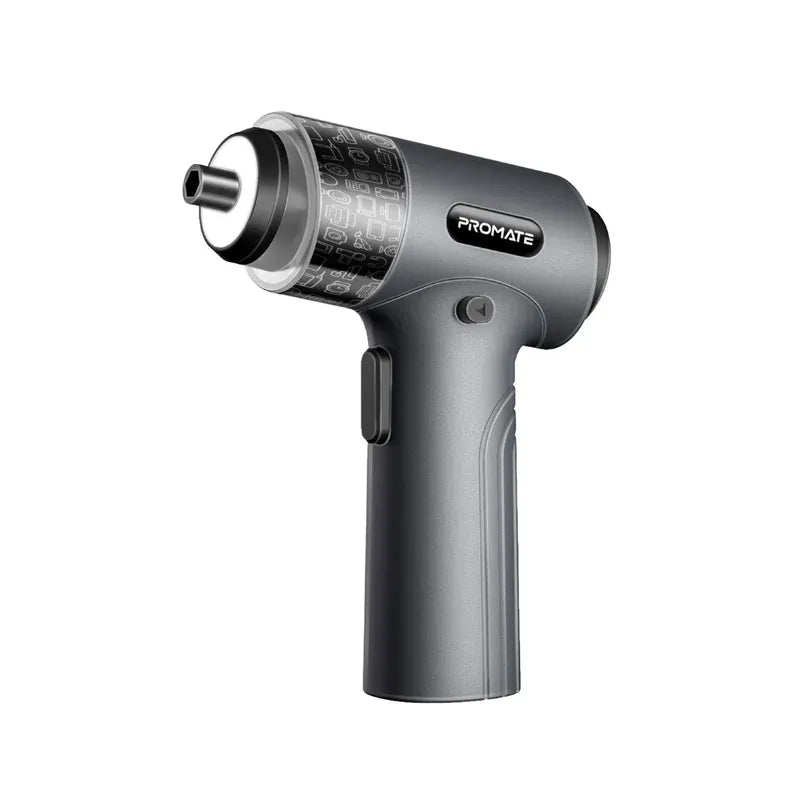 PROMATE 36 Pieces Wireless Electric Screwdriver Kit with LED Fill Light, Grey