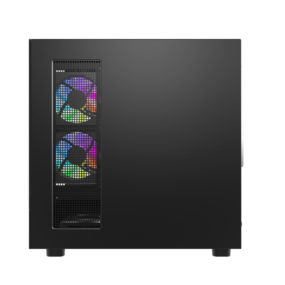كيس كمبيوتر DarkFlash DS950V بحجم ATX مع ٦ مراوح وشاشة LED – أسود
