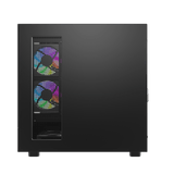 كيس كمبيوتر DarkFlash DS950V بحجم ATX مع ٦ مراوح وشاشة LED – أسود