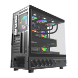 كيس كمبيوتر DarkFlash DS950V بحجم ATX مع ٦ مراوح وشاشة LED – أسود