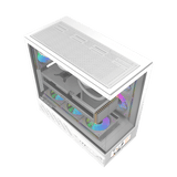كيس كمبيوتر DarkFlash DS950V بحجم ATX مع ٦ مراوح وشاشة LED – أبيض