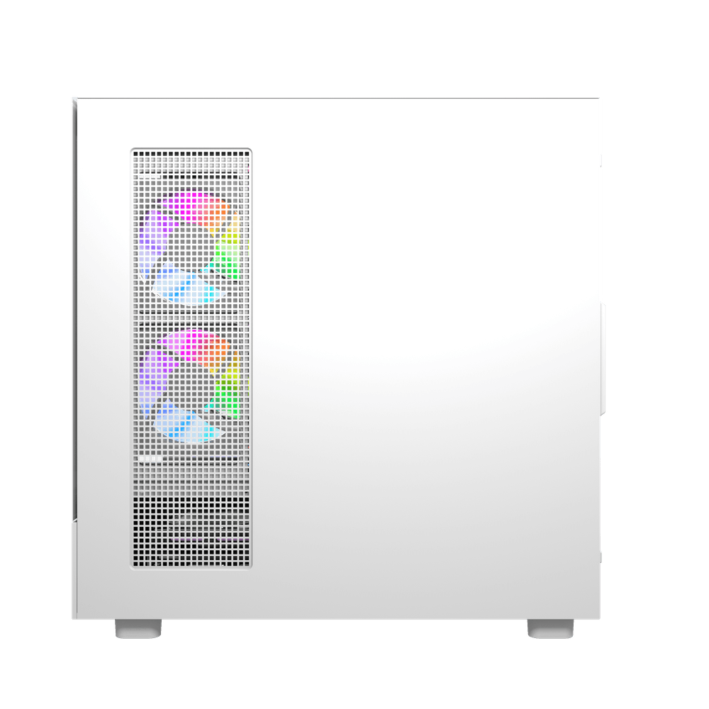 كيس كمبيوتر DarkFlash DS950V بحجم ATX مع ٦ مراوح وشاشة LED – أبيض