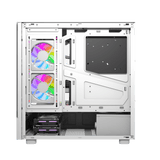 كيس كمبيوتر DarkFlash DS950V بحجم ATX مع ٦ مراوح وشاشة LED – أبيض