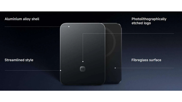 باور بنك Xiaomi UltraThin Magnetic بسعة 5000mAh وشحن 15W - Graphite Black