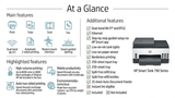 طابعة HP OfficeJet Pro 8123 متعددة الوظائف - سرعة طباعة 20 صفحة في الدقيقة / دقة 4800 نقطة في البوصة / مقاس A4 / منفذ USB / منفذ LAN / واي فاي / طابعة نفث حبر ملونة - 405W0C